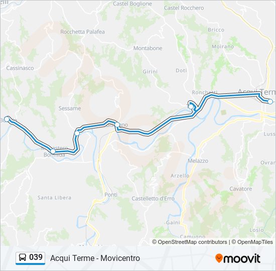 039 bus Line Map