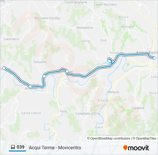 039 Bus Line Map