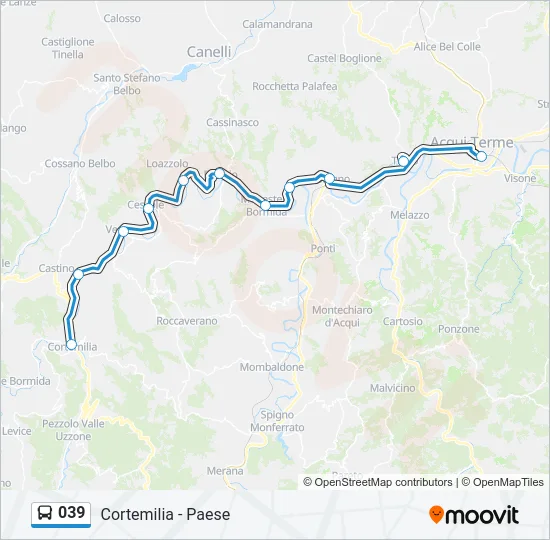 039 Bus Line Map