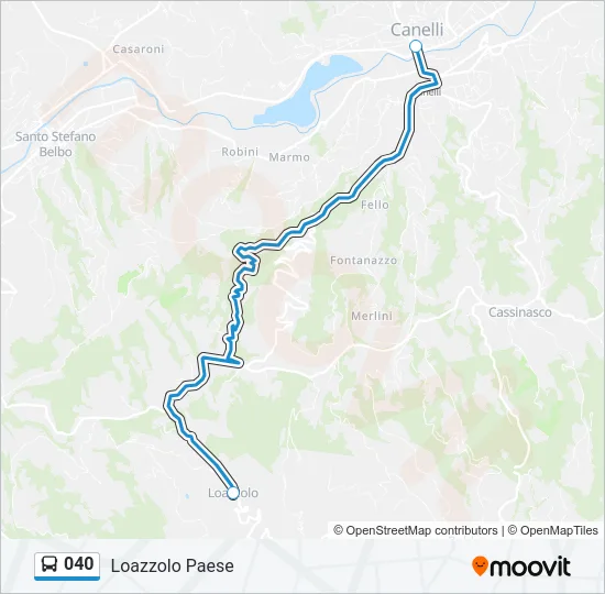 040 Bus Line Map