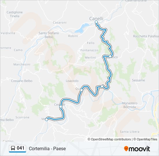 041 bus Line Map