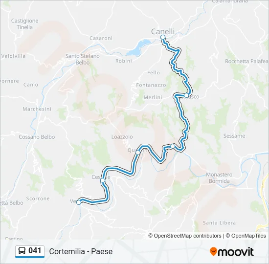 041 Bus Line Map