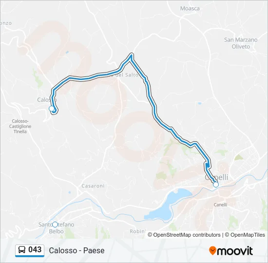 043 Bus Line Map