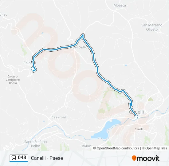 043 Bus Line Map