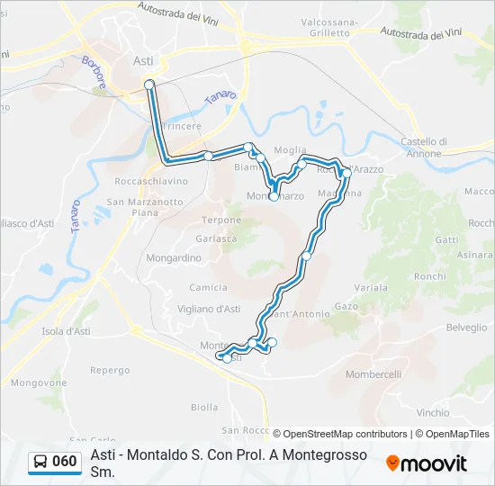 060 Bus Line Map