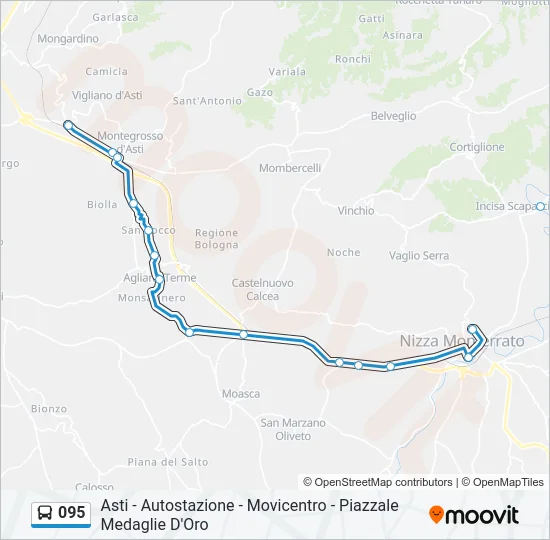 095 Bus Line Map