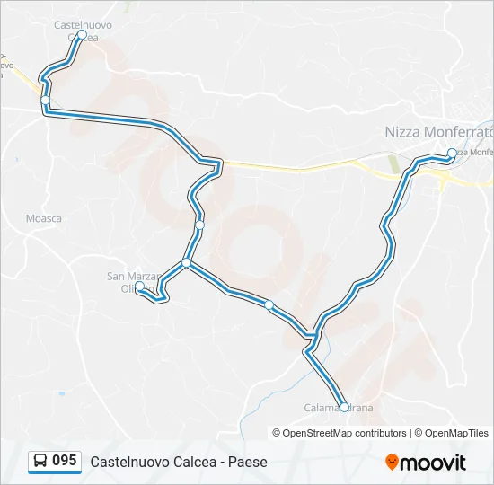 095 Bus Line Map