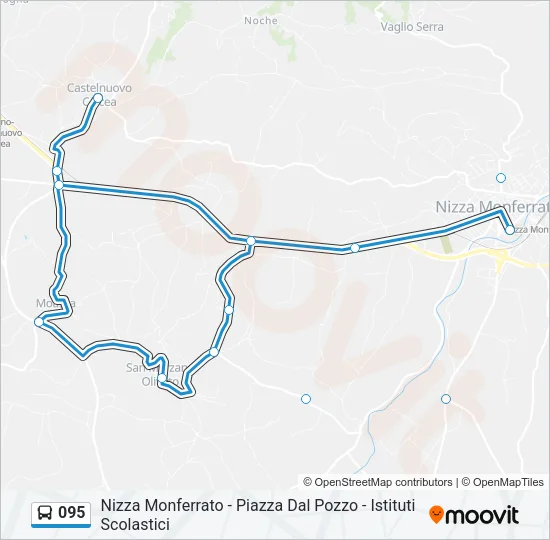095 Bus Line Map