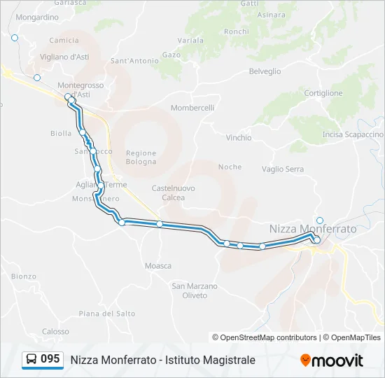 095 Bus Line Map