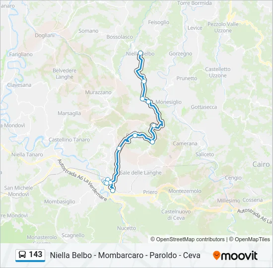 143 Bus Line Map