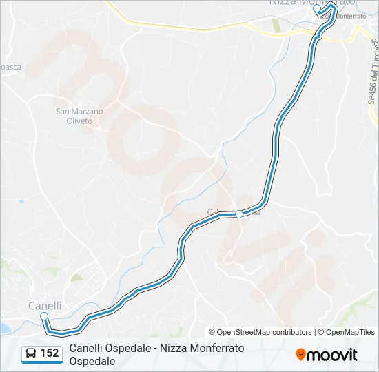 152 Bus Line Map