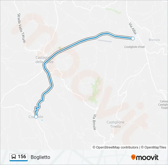 156 Bus Line Map