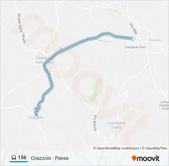 156 Bus Line Map