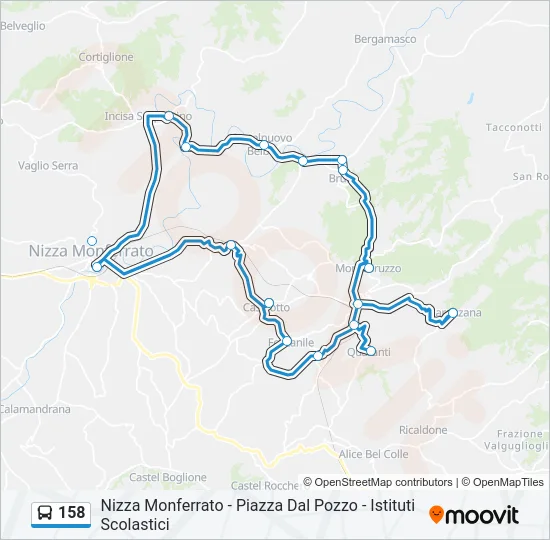 158 Bus Line Map