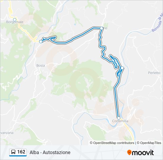 Percorso linea bus 162