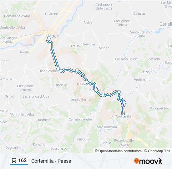 162 bus Line Map