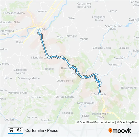 162 Bus Line Map