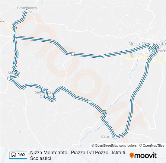 Percorso linea bus 162