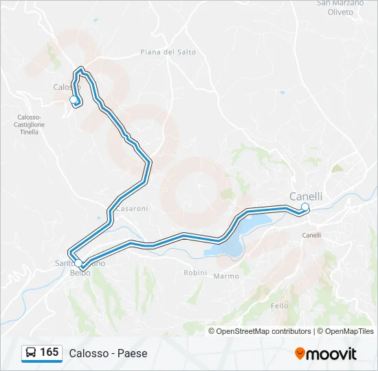 165 Bus Line Map