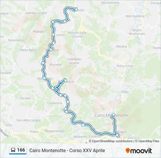 166 Bus Line Map