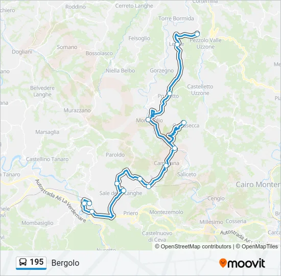 195 Bus Line Map