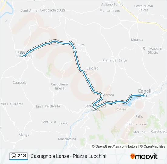 213 Bus Line Map
