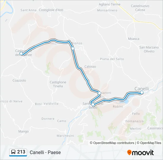 213 Bus Line Map