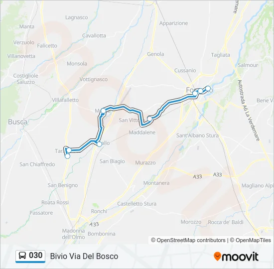 030 Bus Line Map