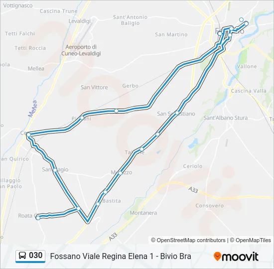 030 Bus Line Map