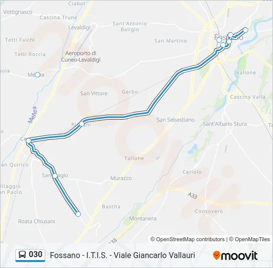 030 Bus Line Map