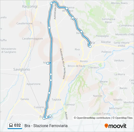 032 Bus Line Map