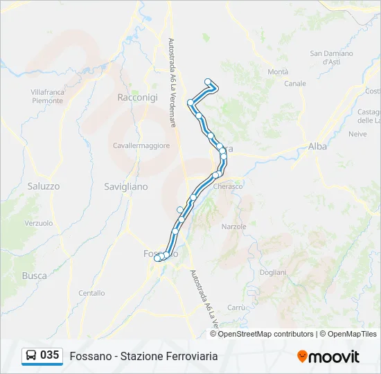 035 Bus Line Map