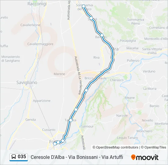 035 Bus Line Map