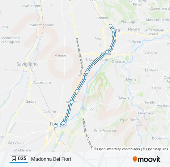 035 Bus Line Map