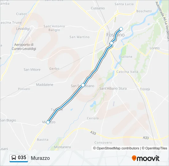 035 Bus Line Map