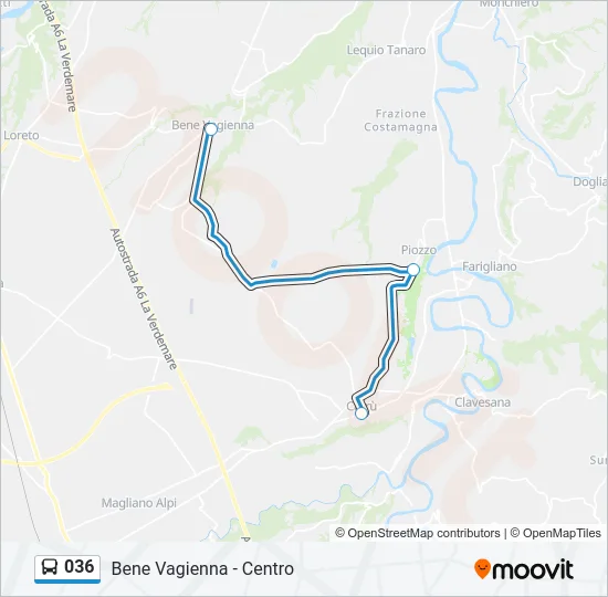 036 Bus Line Map