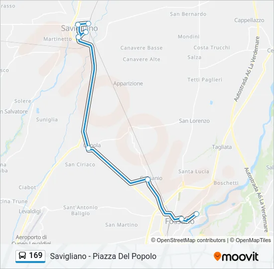 169 Bus Line Map