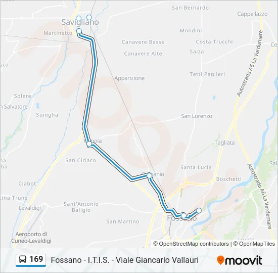 169 Bus Line Map