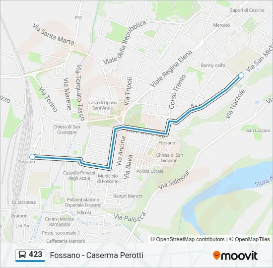 423 Bus Line Map