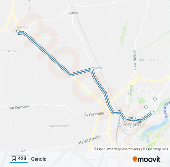 423 Bus Line Map
