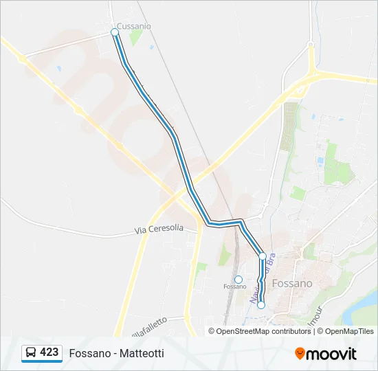 423 Bus Line Map