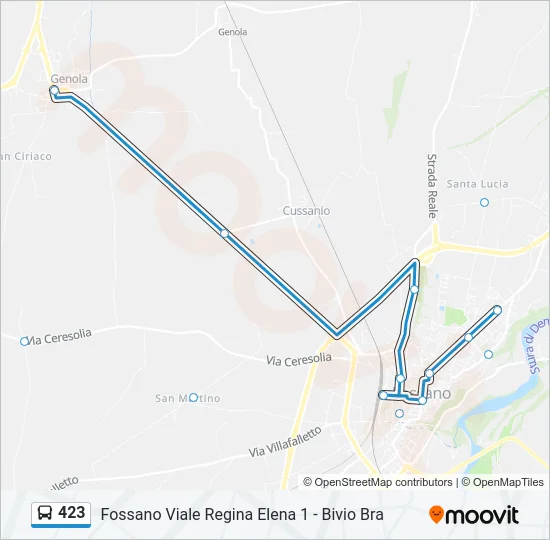 423 Bus Line Map