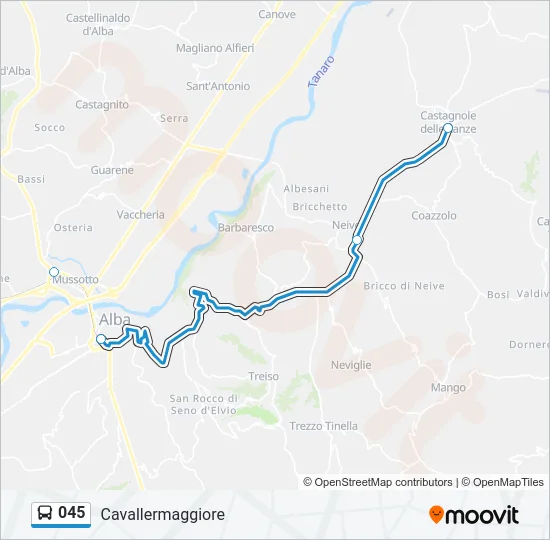 045 Bus Line Map