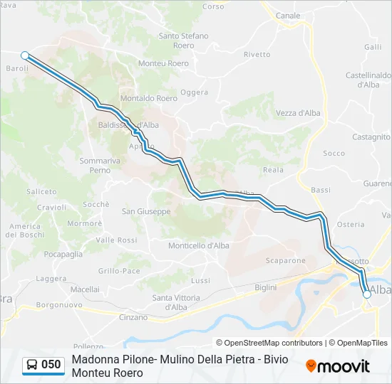 050 Bus Line Map