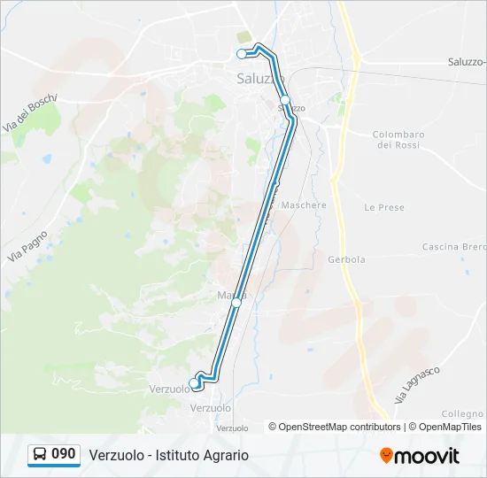 090 Bus Line Map