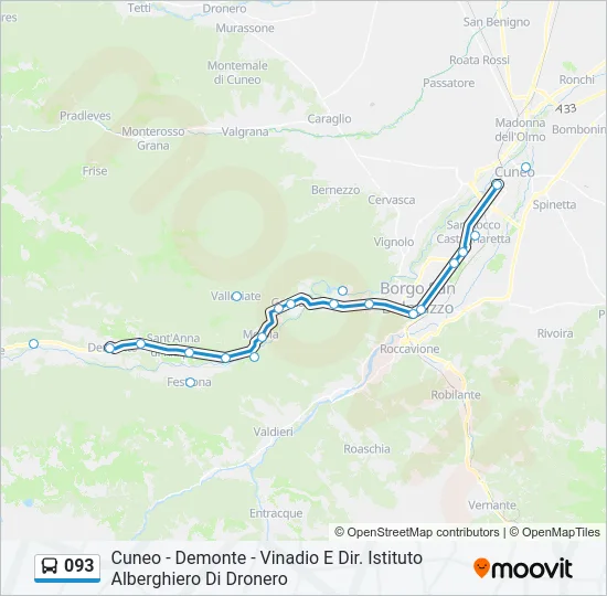 093 Bus Line Map
