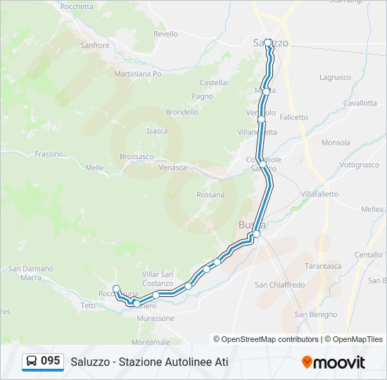 Percorso linea bus 095