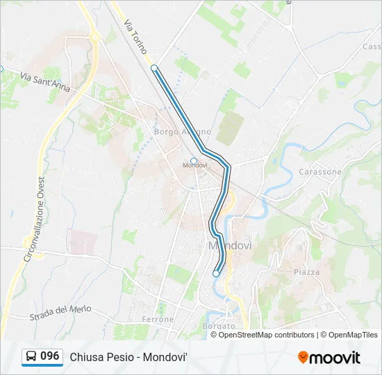 096 Bus Line Map