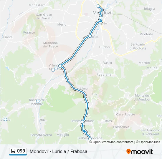 099 Bus Line Map