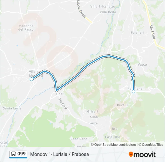 099 Bus Line Map